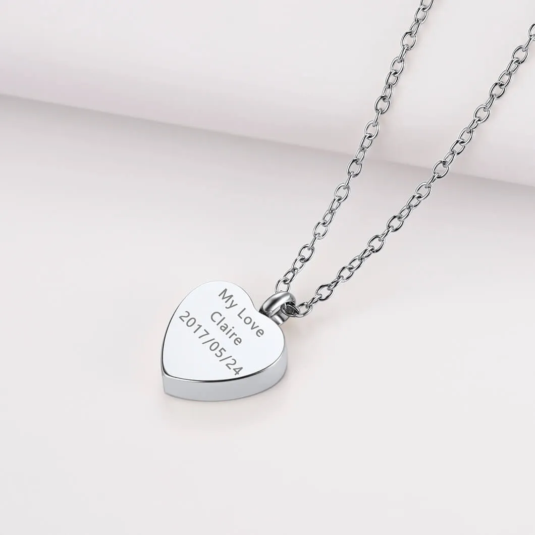 U7 Jewelry Personalized Photo Engraved Urn Necklace For Ashes