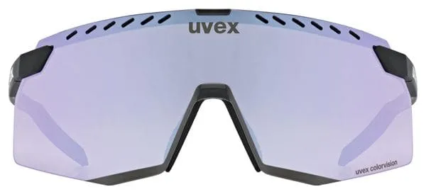 Uvex Pace Stage CV Glasses Black/Mirror Pink lenses