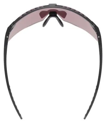 Uvex Pace Stage CV Glasses Black/Mirror Pink lenses