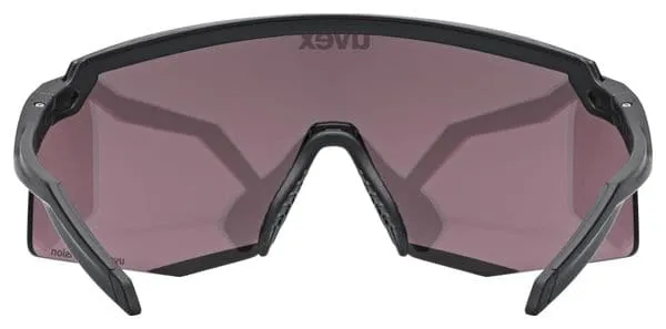 Uvex Pace Stage CV Glasses Black/Mirror Pink lenses