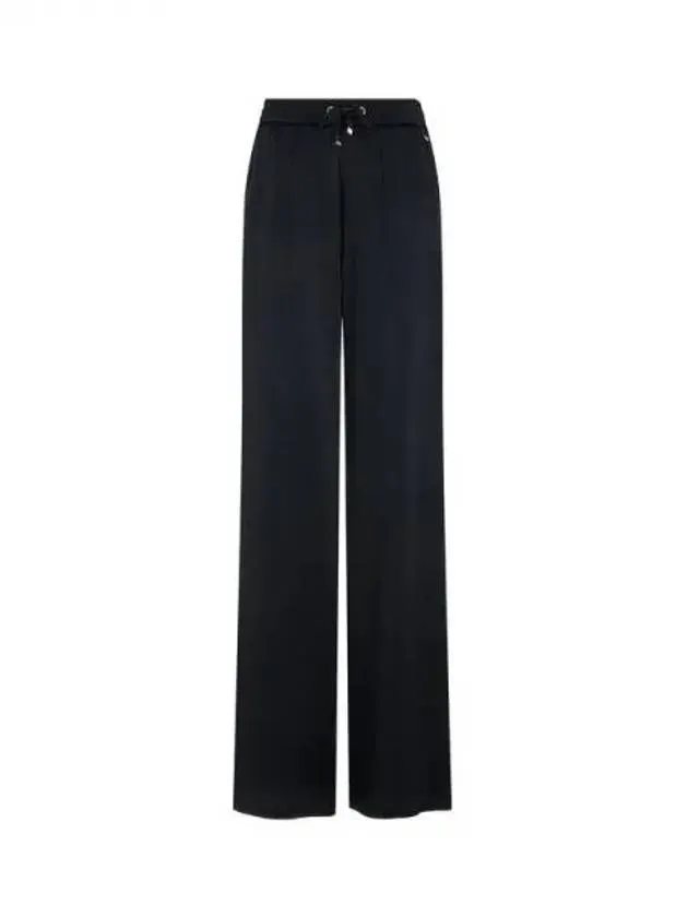 Women s Glossy String Banding Pants Black 271036