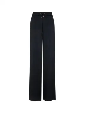 Women s Glossy String Banding Pants Black 271036