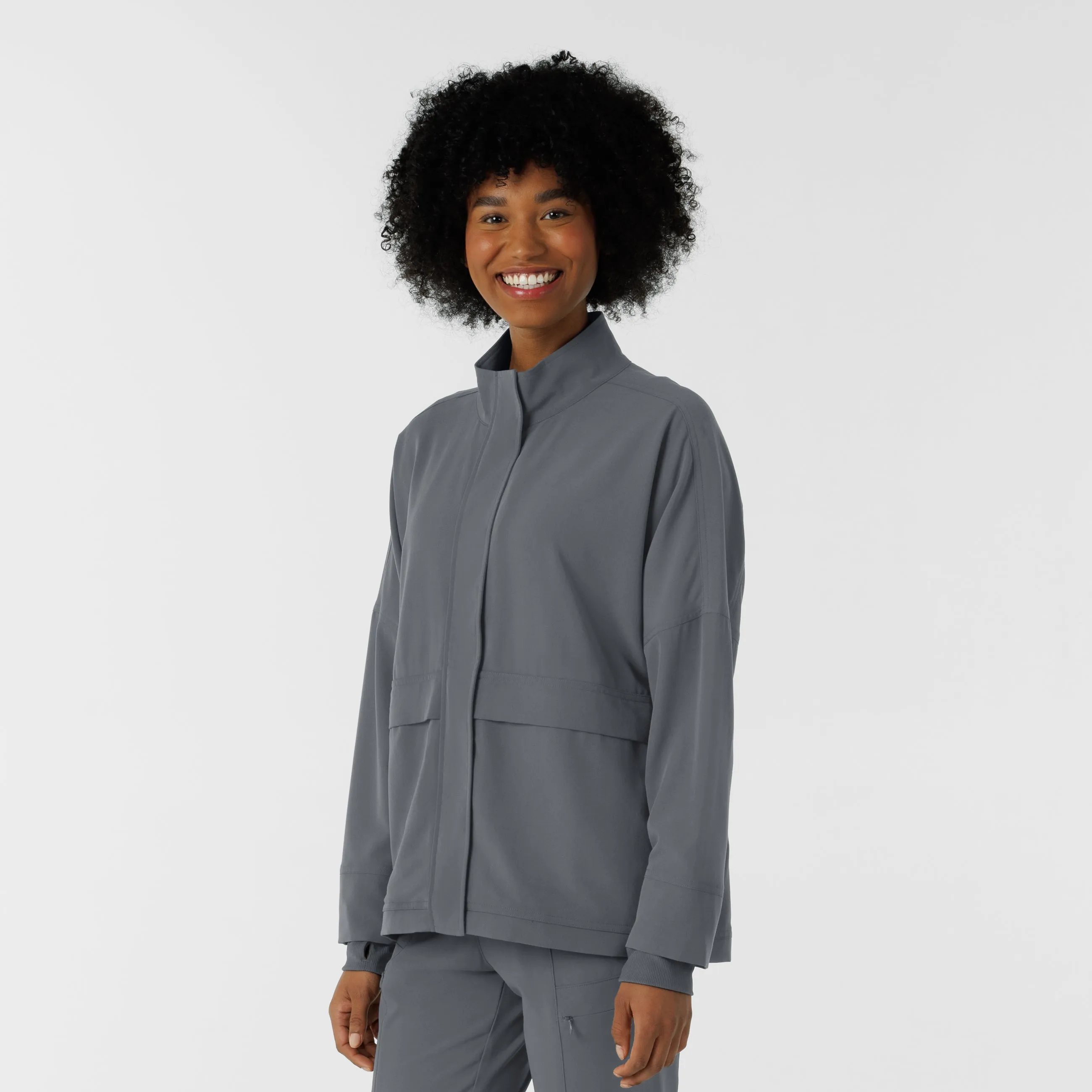 Women's Germs Happen Packable Scrub Jacket - Pewter