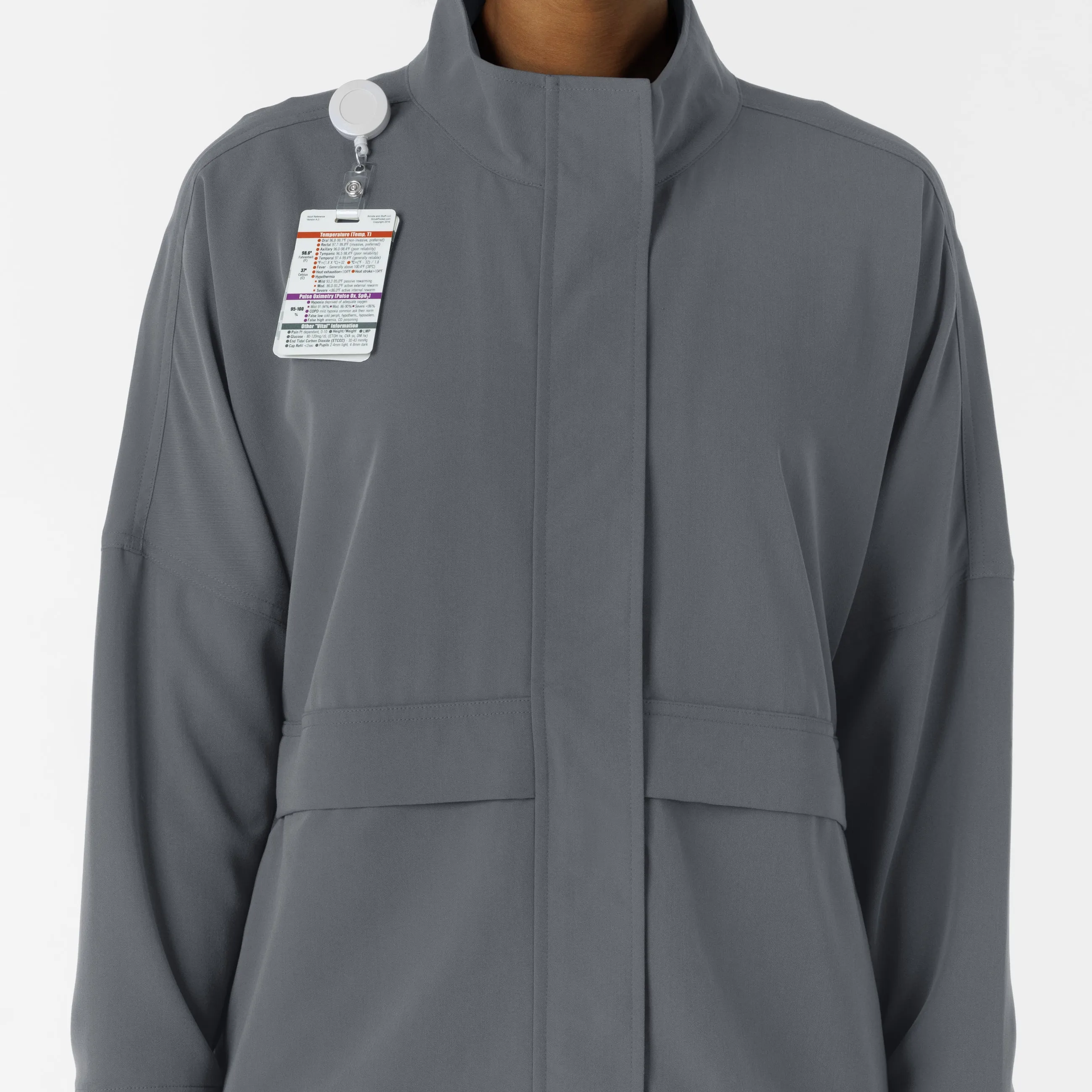 Women's Germs Happen Packable Scrub Jacket - Pewter