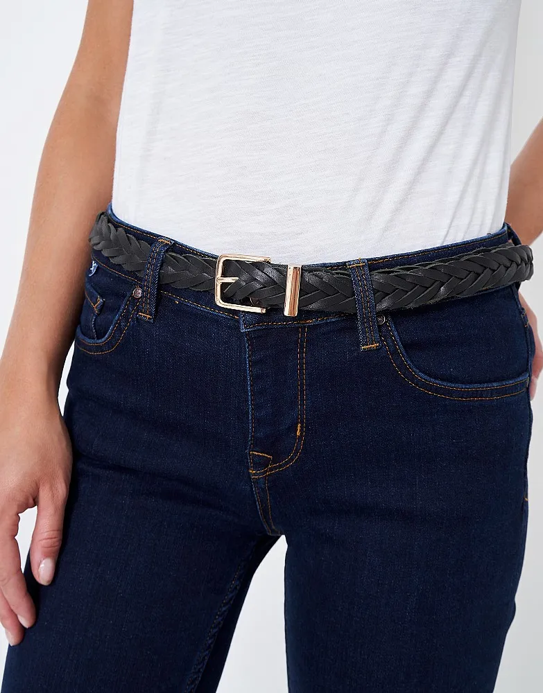 Women's Plaited Leather Belt from Crew Clothing Company