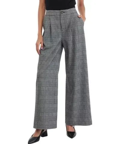 Wonderly Women's Petite High Rise Pleat Front Wide Leg Pants