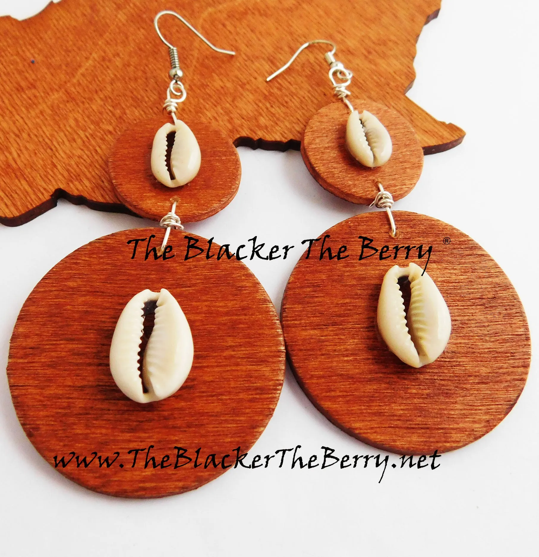 Wooden Earrings Cowrie Shell Women Jewelry