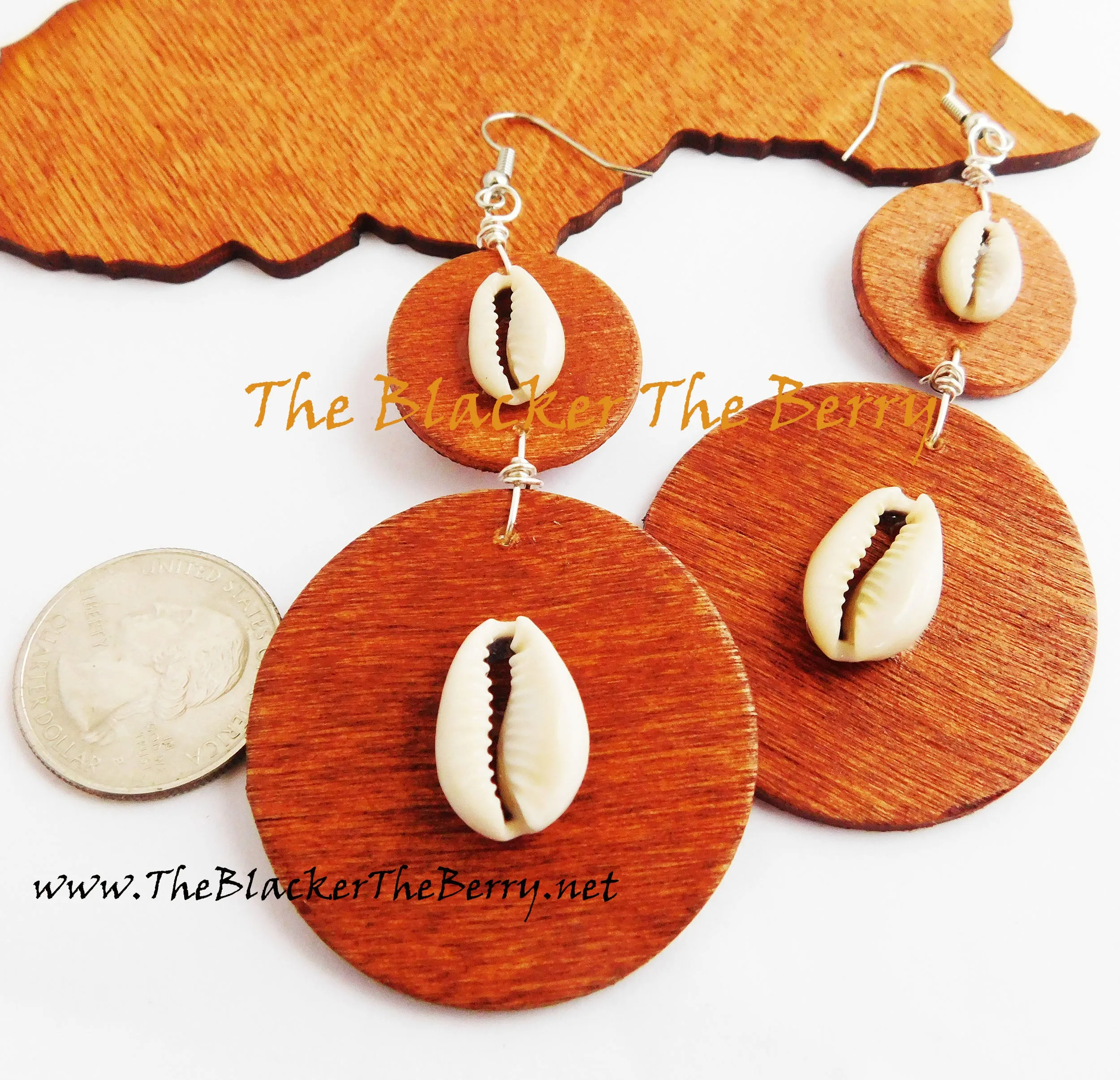 Wooden Earrings Cowrie Shell Women Jewelry