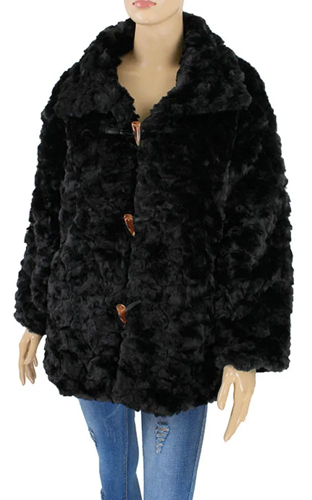 Y929 Premium Soft Faux Fur Jacket w/Button