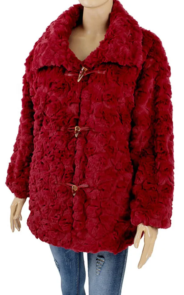 Y929 Premium Soft Faux Fur Jacket w/Button